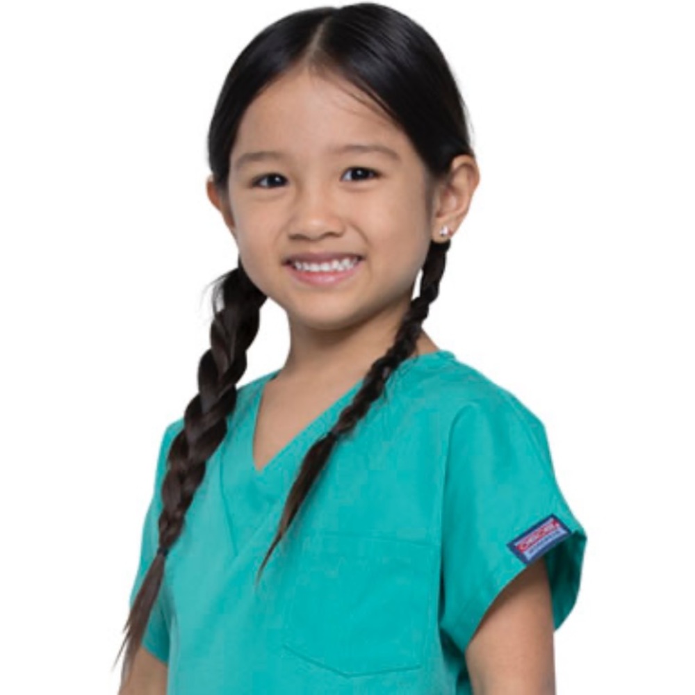 Kids Scrub Set in Surgical Green